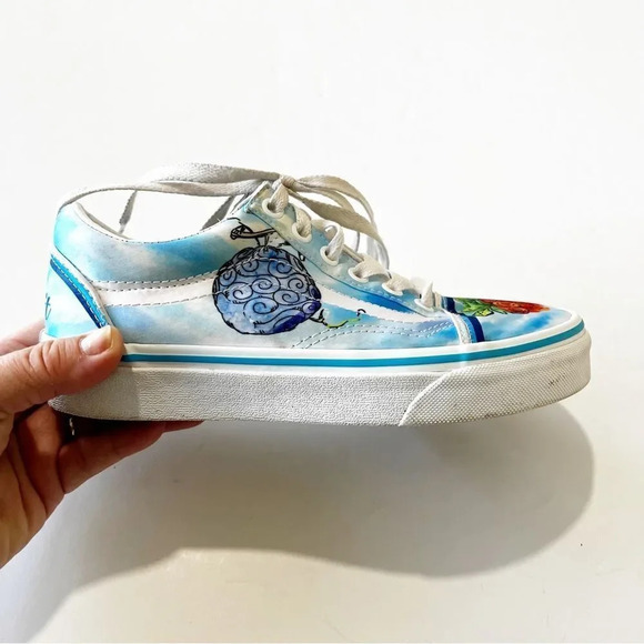 Vans X ONE PIECE Colab Devil Fruit Printed Canvas Classics Womens Size 5 Men 3.5 - Picture 2 of 16
